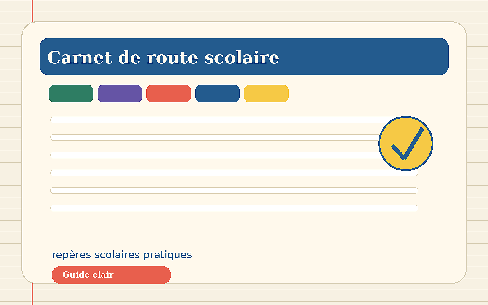 Carnet de route scolaire