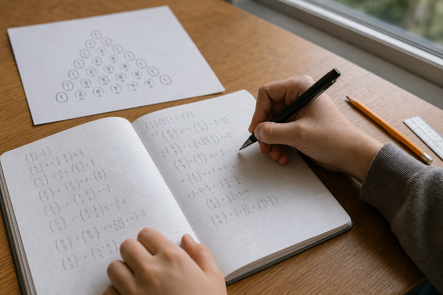 La formule du coefficient binomial se comprend en cinq repères